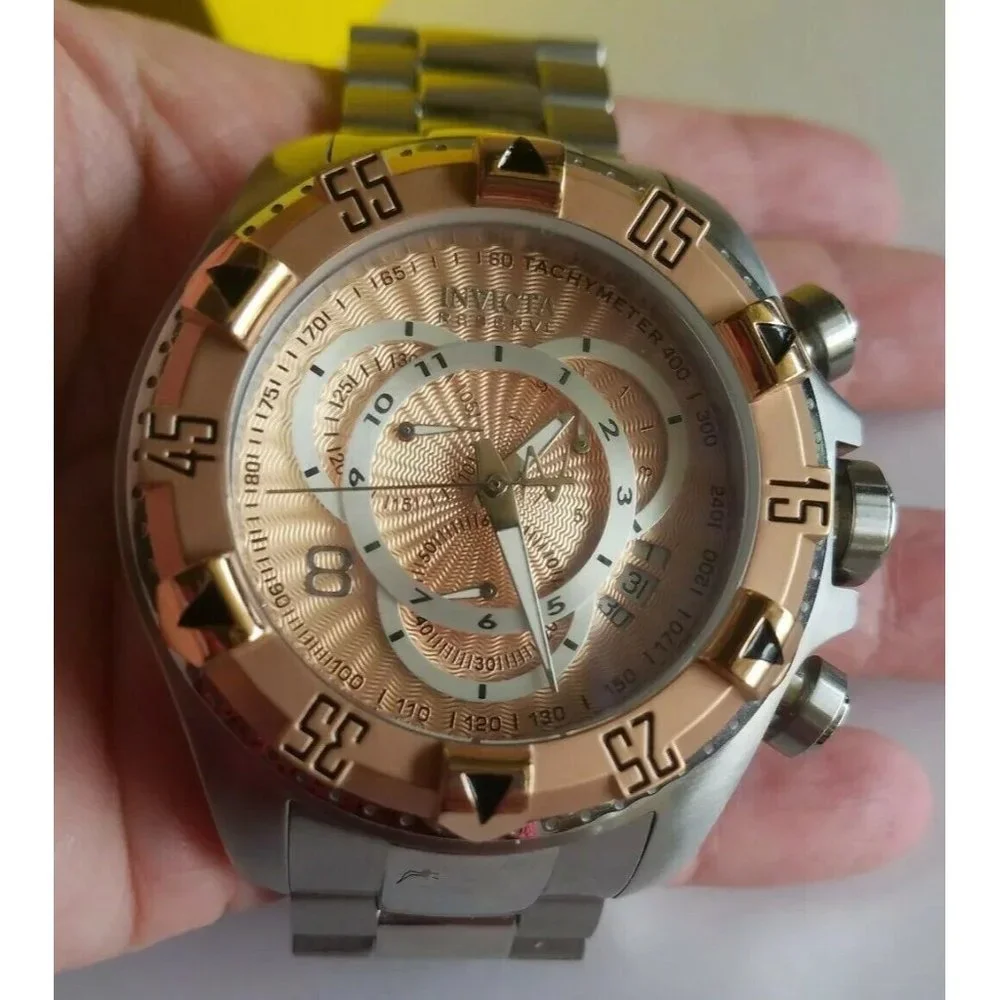 Invicta Men's 11000 Excursion Reserve Chronograph Rose Gold Tone Swiss Movement
